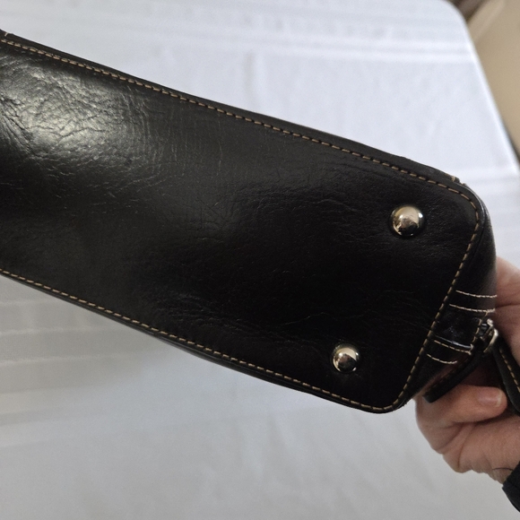 FOSSIL LapTop Off-BLACK LEATHER Work  Organizer Mens Womens UNISEX - Picture 6 of 16